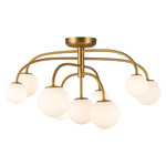 Fiona Ceiling Light - Brushed Gold / Matte Opal