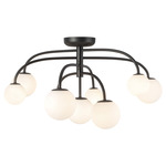 Fiona Ceiling Light - Matte Black / Matte Opal