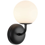 Fiona Wall Sconce - Matte Black / Matte Opal