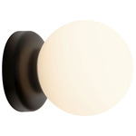 Fiona Wall Light - Matte Black / Matte Opal