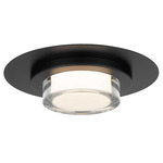 Plate Color-Select Outdoor Ceiling Light - Sand Black / Frost