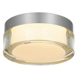 Sunspot Color-Select Outdoor Ceiling Light - Brushed Stainless Steel / Frost
