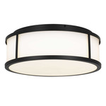 Panel Color-Select Round Outdoor Ceiling Light - Sand Black / Etched White Opal