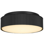 Channel Color-Select Outdoor Ceiling Light - Black / Etched White Opal