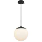 Rondure Color-Select Outdoor Pendant - Sand Black / Etched White Opal