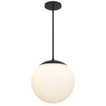 Rondure Color-Select Outdoor Pendant - Sand Black / Etched White Opal