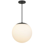 Rondure Color-Select Outdoor Pendant - Sand Black / Etched White Opal