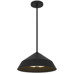 Nin Color-Select Outdoor Pendant - Sand Black / Etched Glass