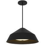 Nin Color-Select Outdoor Pendant - Sand Black / Etched Glass