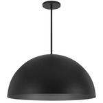 Half Round Color-Select Outdoor Pendant - Sand Black
