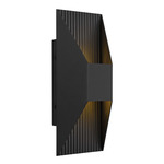 Ribbed Color-Select Outdoor Wall Light - Sand Black