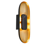 Marilyn Color-Select Outdoor Wall Light - Brushed Brass / Black