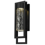 2 Step Color-Select Outdoor Wall Light - Sand Black / Clear