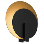 Eclipse Color-Select Outdoor Wall Light - Sand Black / Painted Brass