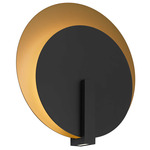 Eclipse Color-Select Outdoor Wall Light - Sand Black / Painted Brass