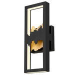 Sunrize Color-Select Outdoor Wall Light - Sand Black / Painted Brass