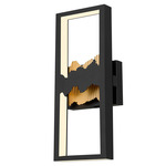 Sunrize Color-Select Outdoor Wall Light - Sand Black / Painted Brass