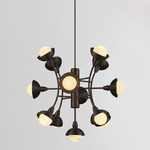 Eos Chandelier - Dark Bronze / Alabaster