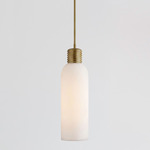 Sablier Pendant - Antique Brass / Frosted