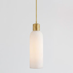 Sablier Pendant - Brushed Brass / Frosted
