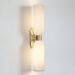 Sablier Wall Sconce - Antique Brass / Frosted