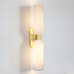 Sablier Wall Sconce - Brushed Brass / Frosted