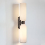 Sablier Wall Sconce - Dark Bronze / Frosted