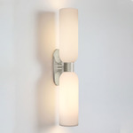 Sablier Wall Sconce - Satin Nickel / Frosted