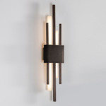 Tanto Double Wall Sconce - Dark Bronze / Dark Bronze