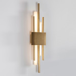 Tanto Double Wall Sconce - Brushed Brass / Brushed Brass