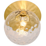 Burlat Wall Sconce - Aged Brass / Clear