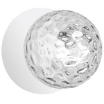 Burlat Wall Sconce - Matte White / Clear