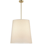 Dalia Tapered Pendant - Aged Brass / White