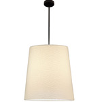 Dalia Tapered Pendant - Matte Black / White