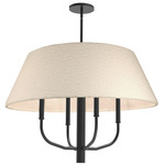 Dalia Chandelier - Matte Black / White
