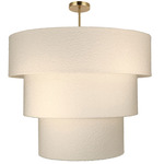 Dalia Tiered Pendant - Aged Brass / White