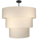 Dalia Tiered Pendant - Matte Black / White