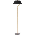 Geraldine Floor Lamp - Aged Brass / Matte Black / Black