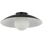 Olivia Ceiling Light - Matte Black / Opal