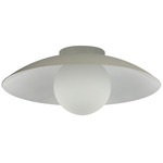 Olivia Ceiling Light - Matte Linen / Opal