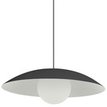 Olivia Pendant - Matte Black / Opal