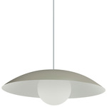 Olivia Pendant - Matte Linen / Opal