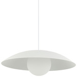 Olivia Pendant - Matte White / Opal
