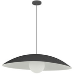 Olivia Pendant - Matte Black / Opal
