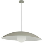 Olivia Pendant - Matte Linen / Opal