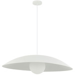 Olivia Pendant - Matte White / Opal
