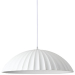 Rain Dome Pendant - Matte White / Matte White