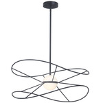 Svetlana Single Drop Pendant - Matte Black / White