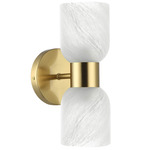 Vonda Wall Sconce w/Faux Alabaster - Aged Brass / Faux Alabaster