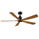 Kute5 Smart Ceiling Fan - Black / Koa / Koa
